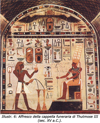 Illustrazione 6: Affresco della cappella funeraria di Thutmose III (sec. XV a.C.).